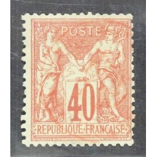FRANCIA 1876 Yv, 70 HERMOSO EJEMPLAR CON MATASELLO ROJO RARO 45 €